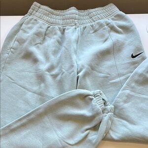Used Nike Pale Green Joggers Elastic Waistband Fleece